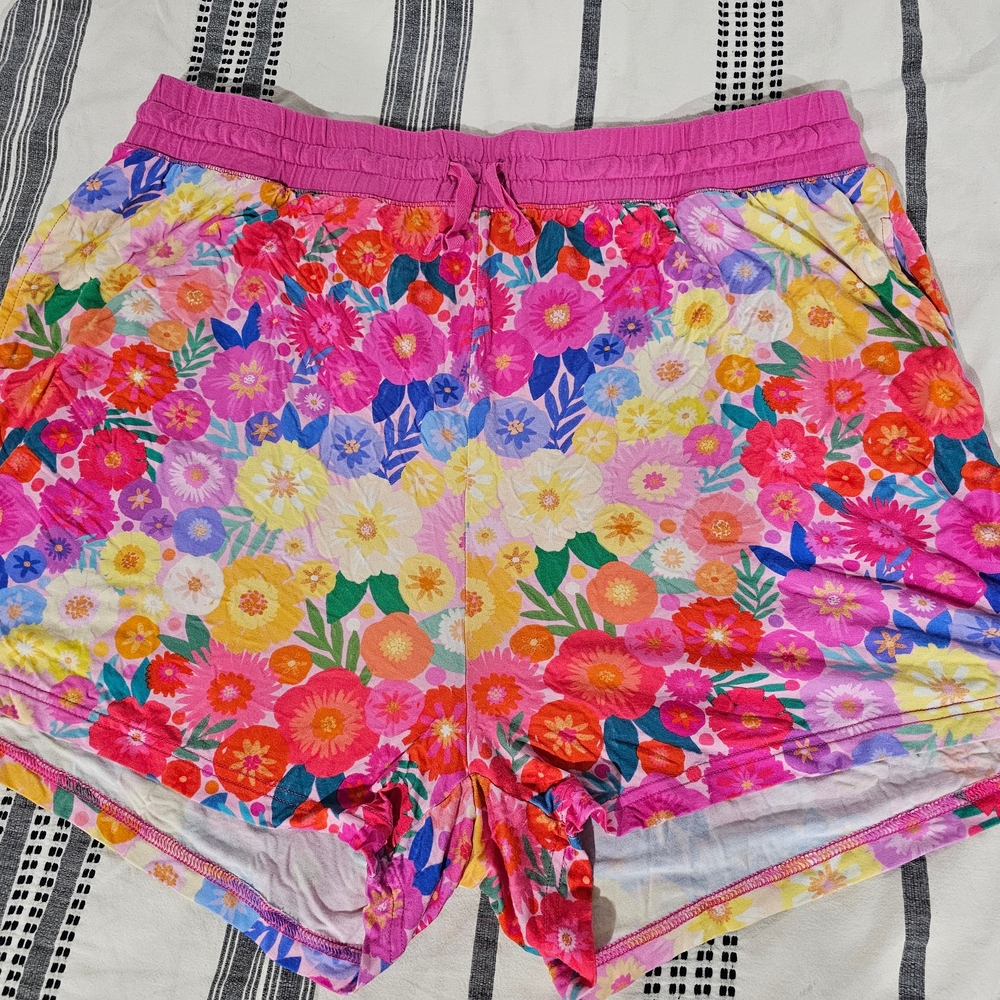 Little Sleepies Floral Women's Athletic Shorts - Pink Multicolor